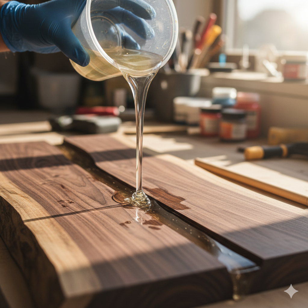 Como Fazer Mesa Resinada (River Table): Seleção de Resina e Técnica