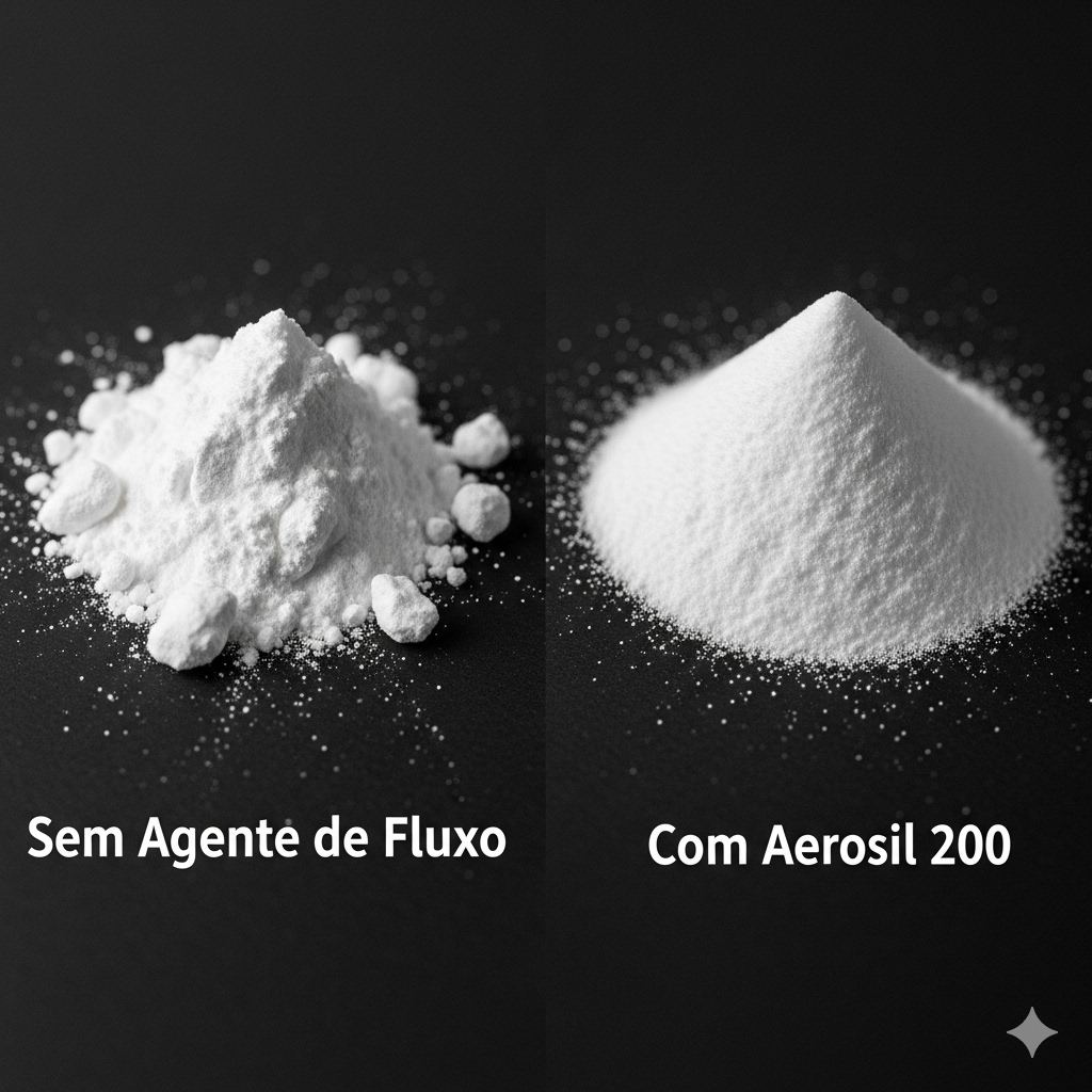 Aerosil como Agente de Fluxo (Free-Flow) na Indústria Farmacêutica e Alimentícia