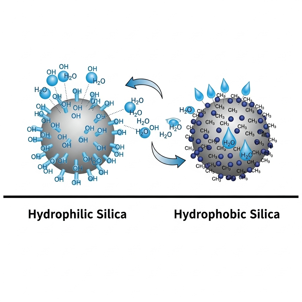 Sílica Hidrofílica (Aerosil 200) vs. Sílica Hidrofóbica: Qual a Escolha Certa para Sua Formulação?