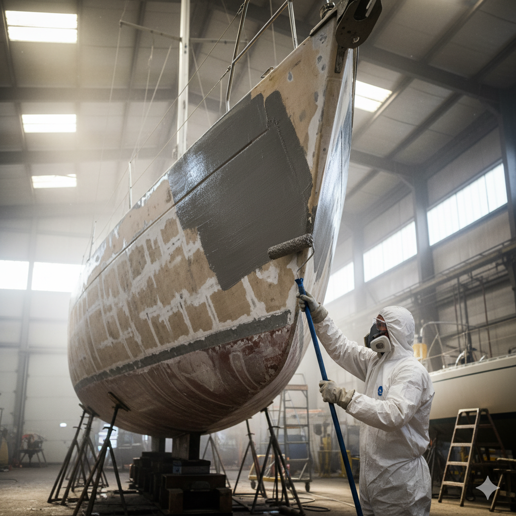 Reparo de Osmose em Cascos de Fibra de Vidro: O Guia Técnico da Resina Epóxi